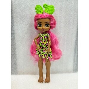 Cave Club Fernissa Doll Pink Hair Leopard Print Dress Toy 2019 Mattel